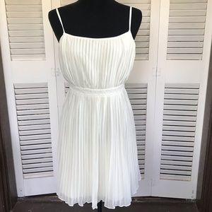 Dress mini white Arc & Co. bridal sundress Beaded